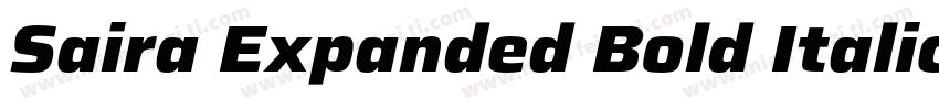 Saira Expanded Bold Italic字体转换